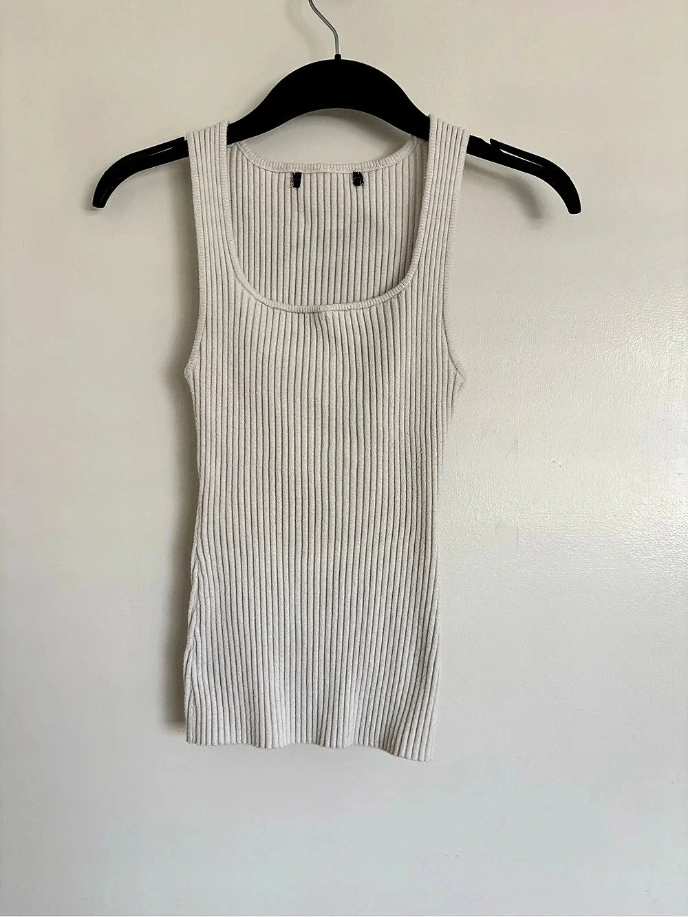 Ribbed Tank Top in Cream